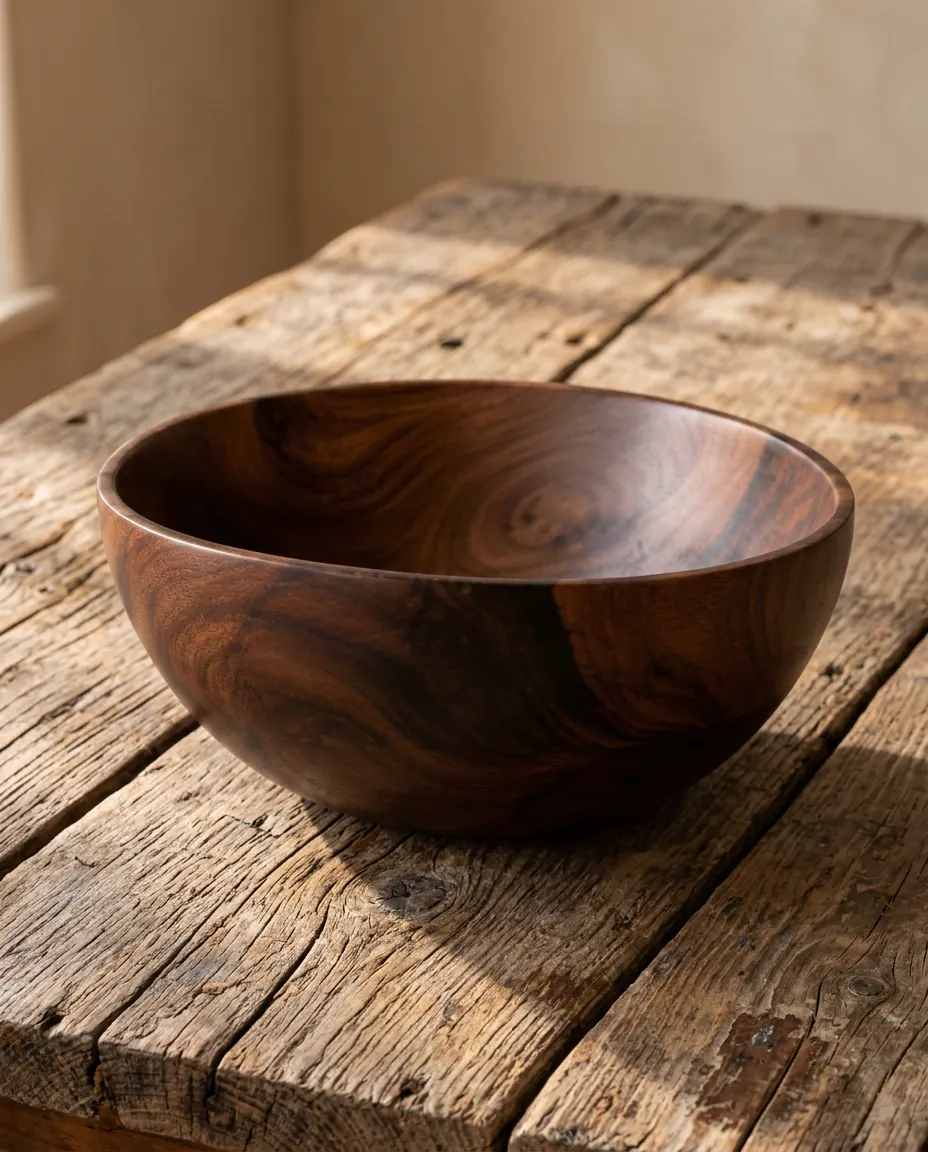 Deep dark walnut bowl