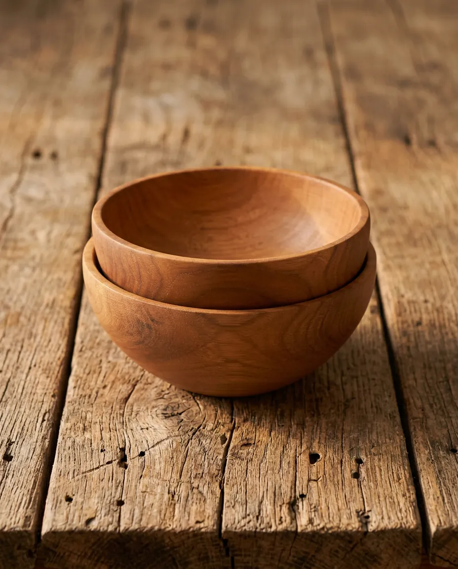 Pair of nesting cherry bowls