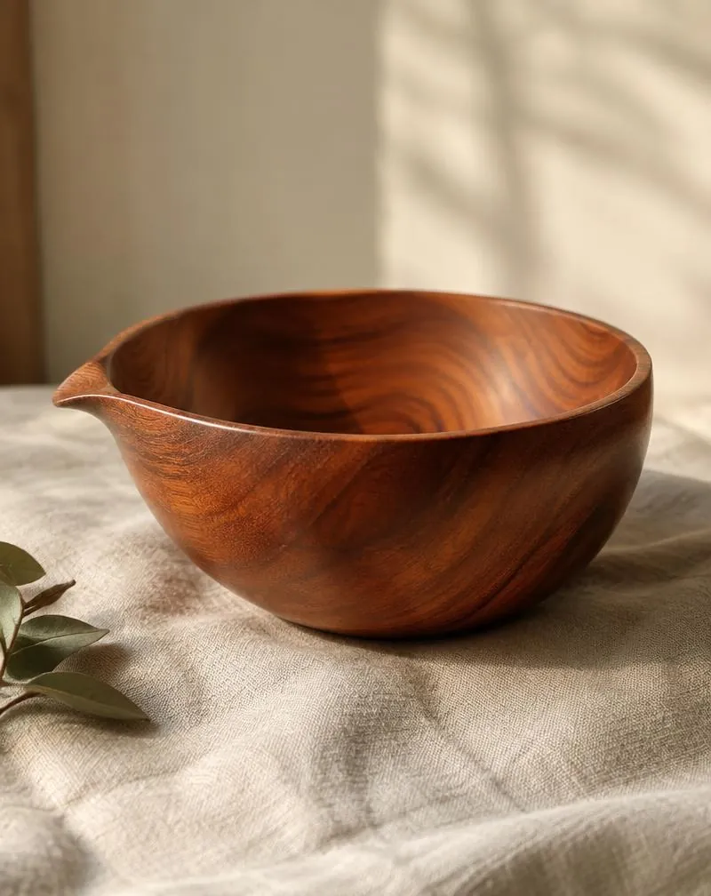 Cherry bowl with a pouring lip