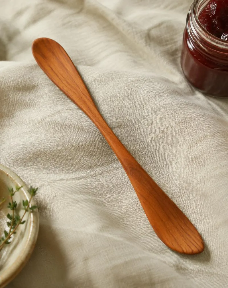 Narrow cherry spatula for jars